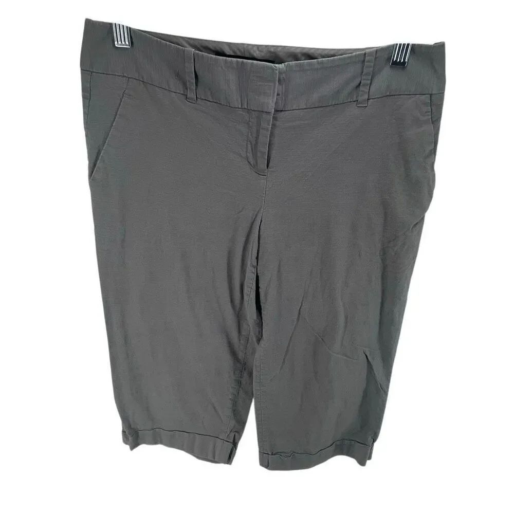The Limited Women's Cassidy Fit Cuffed Capri Trouser Dress Pants Gray Size 4